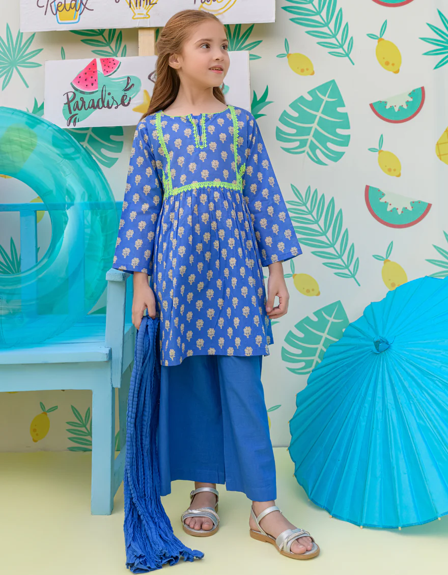 BLUE LAWN 3PC STITCHED | JGKL-S-24-1518 FB/AS - Image 3