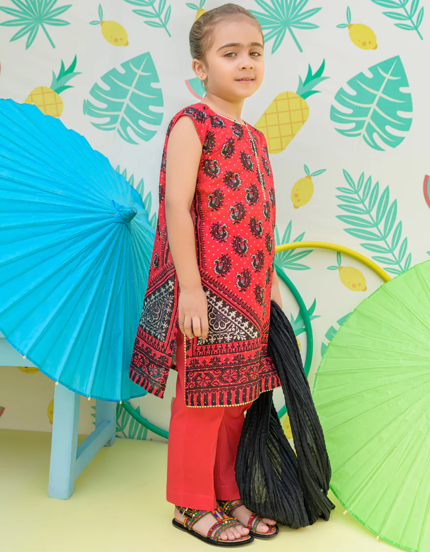 RED LAWN 3PC STITCHED | JGKL-S-24-1519 FB/ADA-01 - Image 3