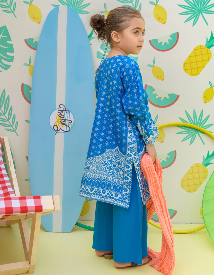 BLUE LAWN 3PC STITCHED | JGKL-S-24-1520 FB/ADA-02 - Image 2