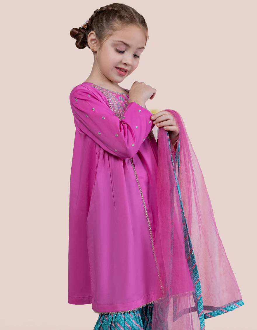 PINK LAWN 3PC STITCHED | JGKL-S-24-1533 FB/CH - Image 2
