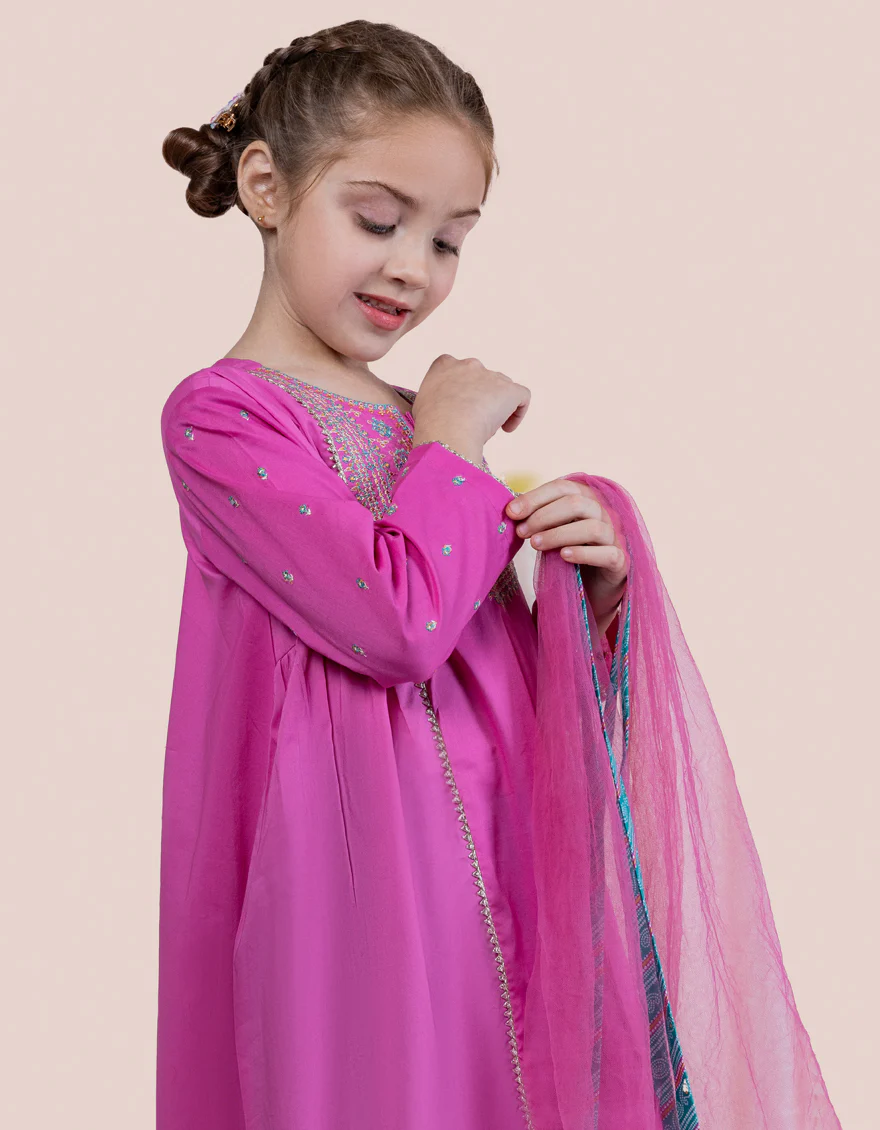 PINK LAWN 3PC STITCHED | JGKL-S-24-1533 FB/CH - Image 3