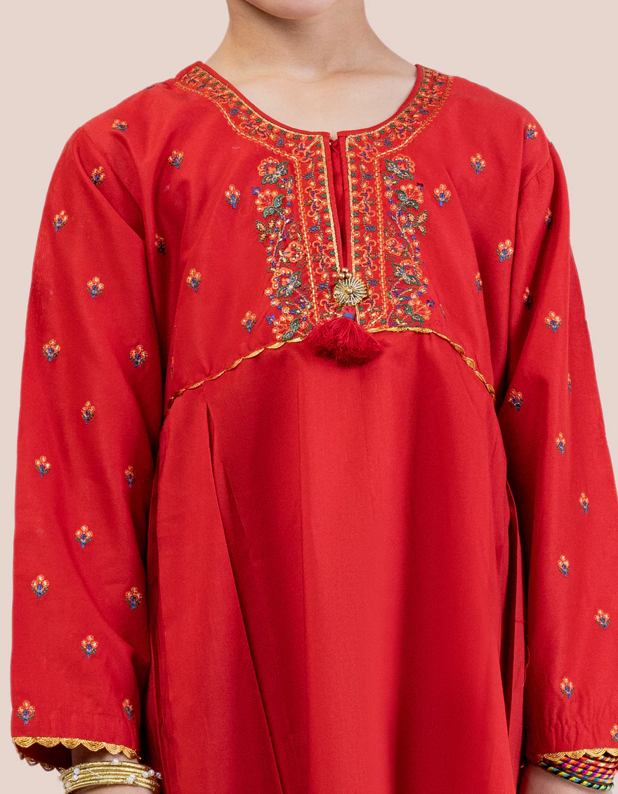 RED LAWN 3PC STITCHED | JGKL-S-24-1534 FB/CH - Image 3