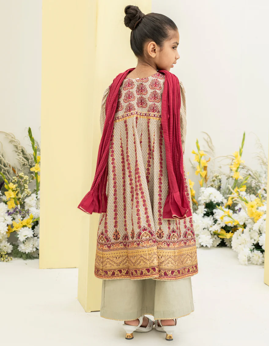 BROWN LAWN 3PC STITCHED | JGKL-S-24-1565 FB/RANI-G-A-3 - Image 2