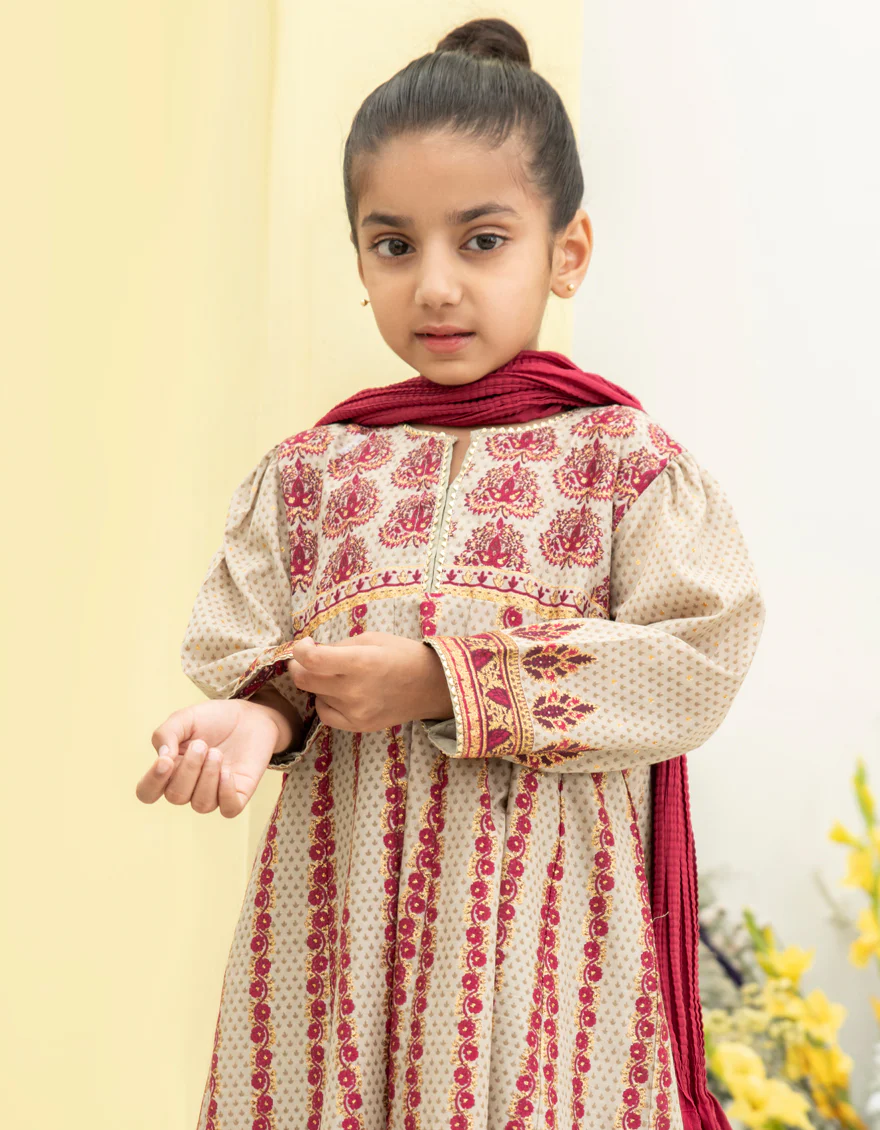 BROWN LAWN 3PC STITCHED | JGKL-S-24-1565 FB/RANI-G-A-3 - Image 3