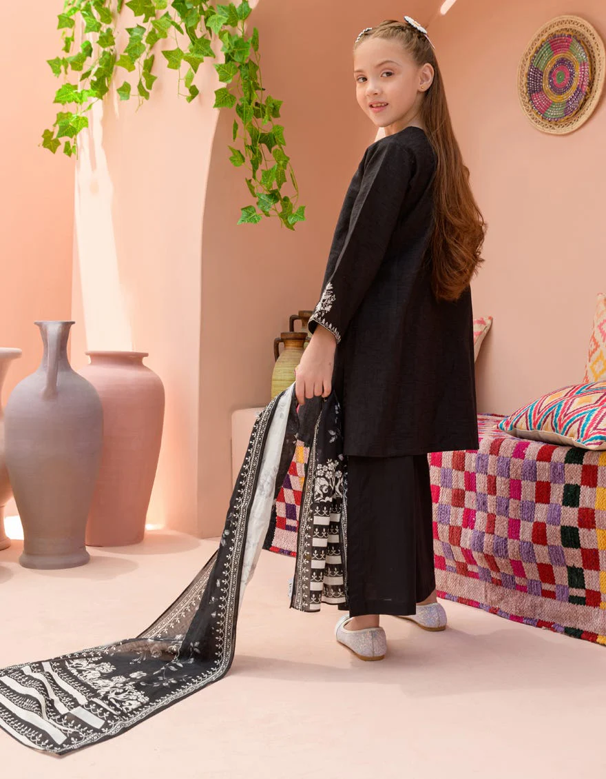 BLACK TEXTURED 3PC STITCHED | JGKL-S-24-1574 FB/CHAR-BAGH-01 - Image 4