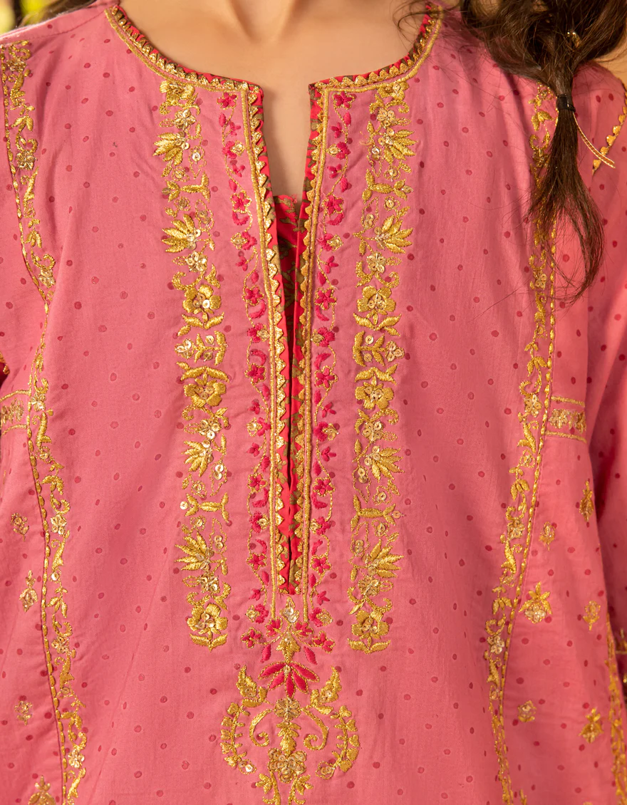 PINK LAWN 3PC STITCHED | JGKL-S-JGF-25-1902 FB/SHIREEN-02 - Image 2