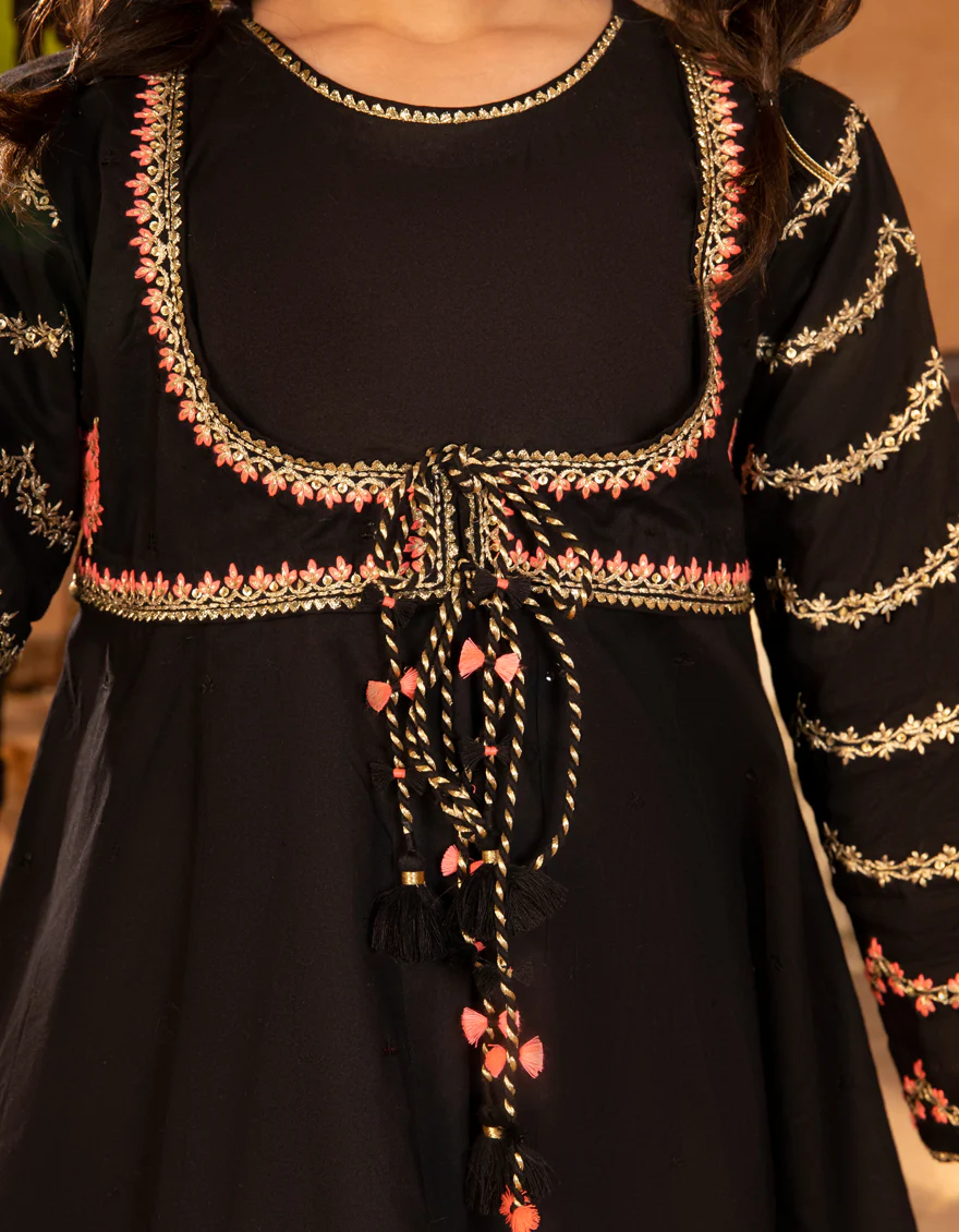 BLACK LAWN SILK 3PC STITCHED | JGKL-S-JGF-25-1904 F - Image 3