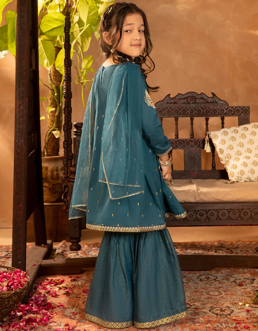 TEAL LAWN 3PC STITCHED | JGKL-S-JGF-25-1912 F - Image 2