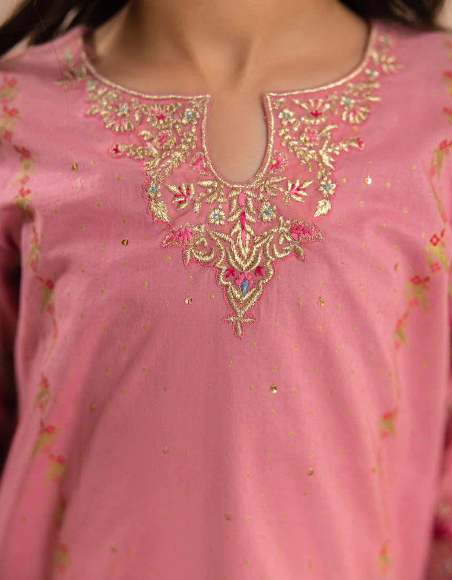 PINK SILK 3PC STITCHED | JGKL-S-JGF-25-1913 F - Image 4