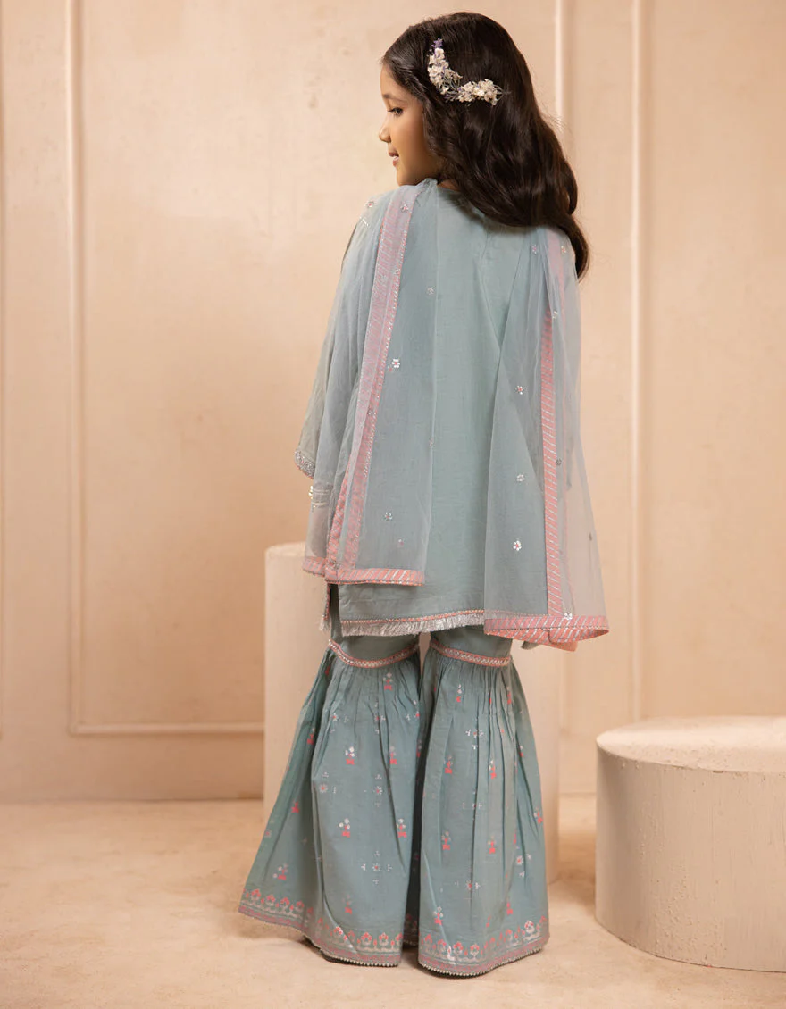 BLUE SILK 3PC STITCHED | JGKL-S-JGF-25-1914 F - Image 2