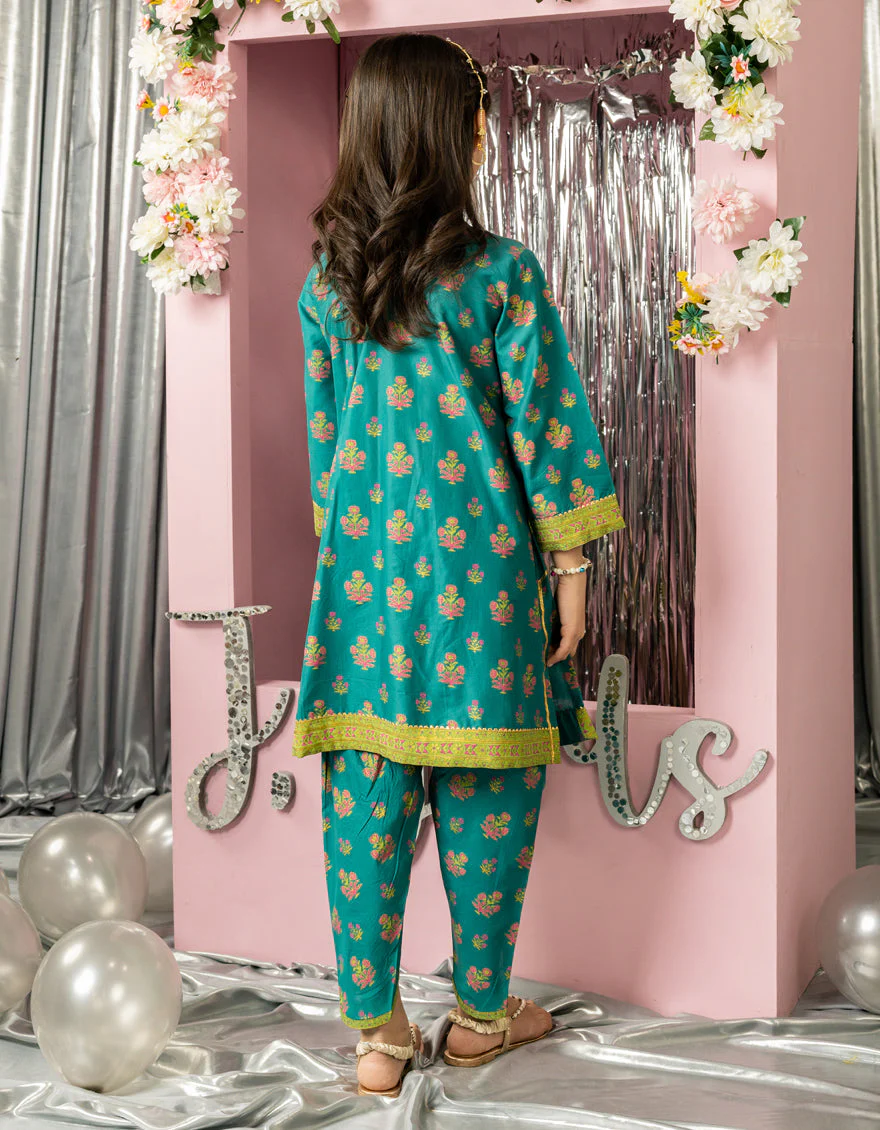 GREEN LAWN 2PC STITCHED | JGKL-S-JGST-25-5617 FB/BLOCK COORDS-04 - Image 2