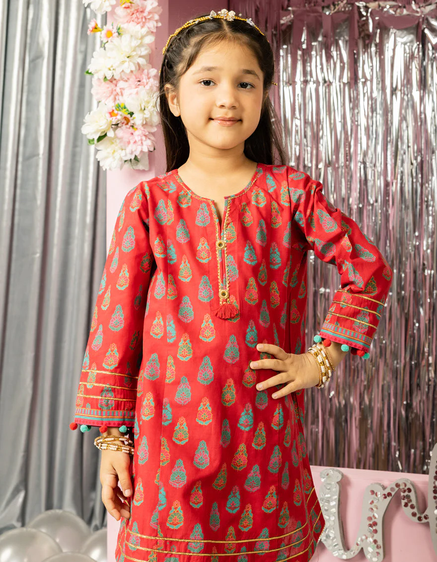 RED LAWN 2PC STITCHED | JGKL-S-JGST-25-5619 FB/BLOCK COORDS-06 - Image 3