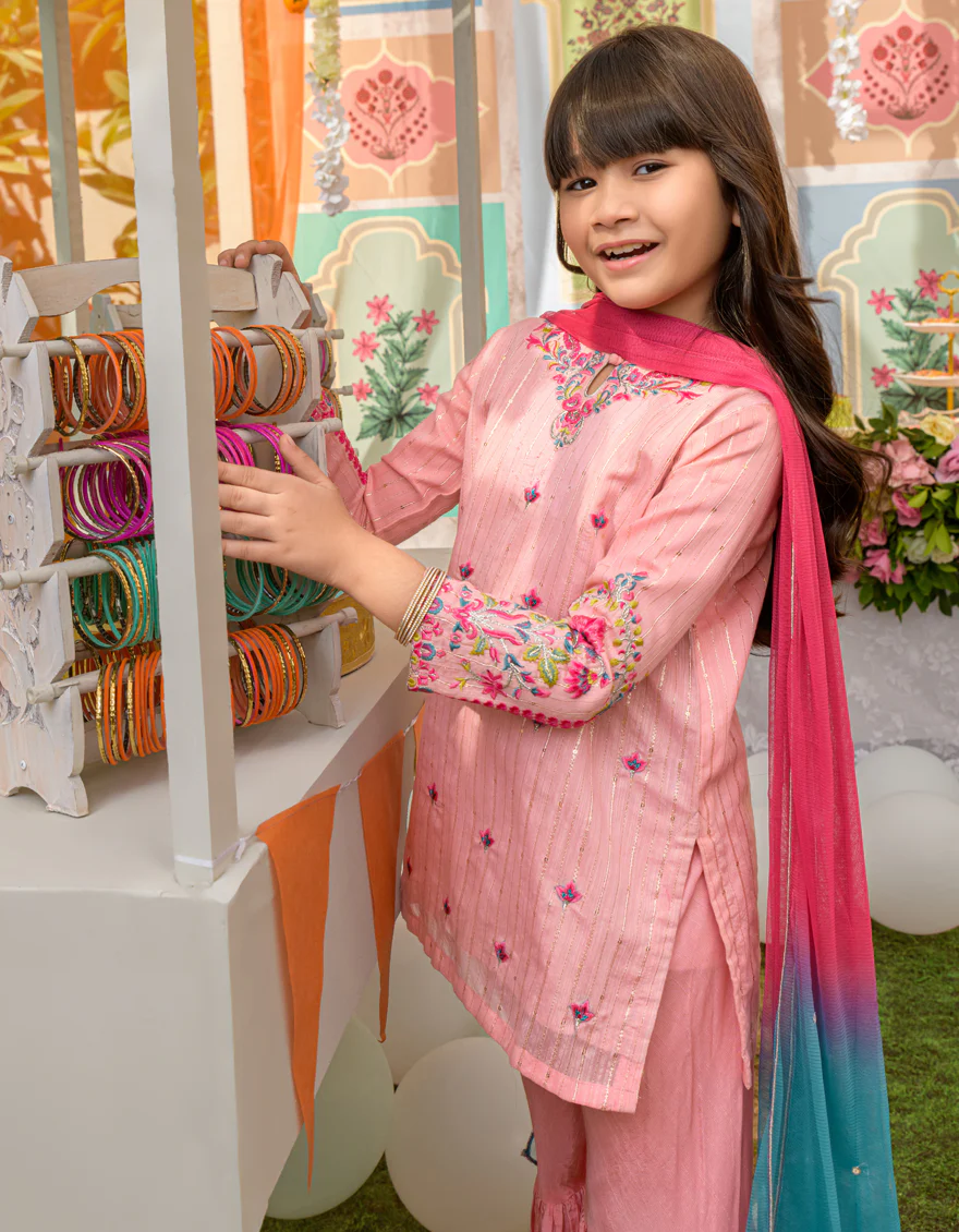 PINK ZARI 3PC STITCHED | JGKL-S-JJGF-US-23-007 FB/JRZ-052 - Image 3