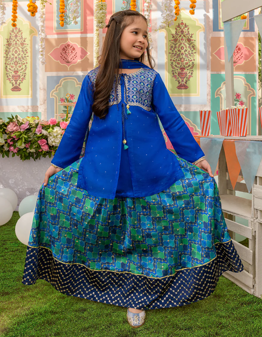 BLUE ORGANZA 3PC STITCHED | JGKL-S-JJGF-US-23-010 FB/AM-2062 - Image 4