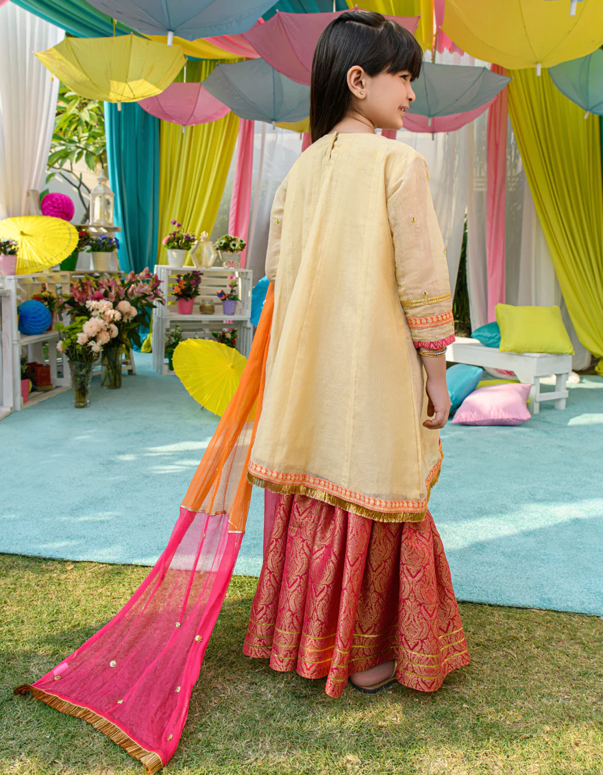 GOLD ZARI 3PC STITCHED | JGKL-S-JJGS-US-22-014 FB/FF-293 - Image 2