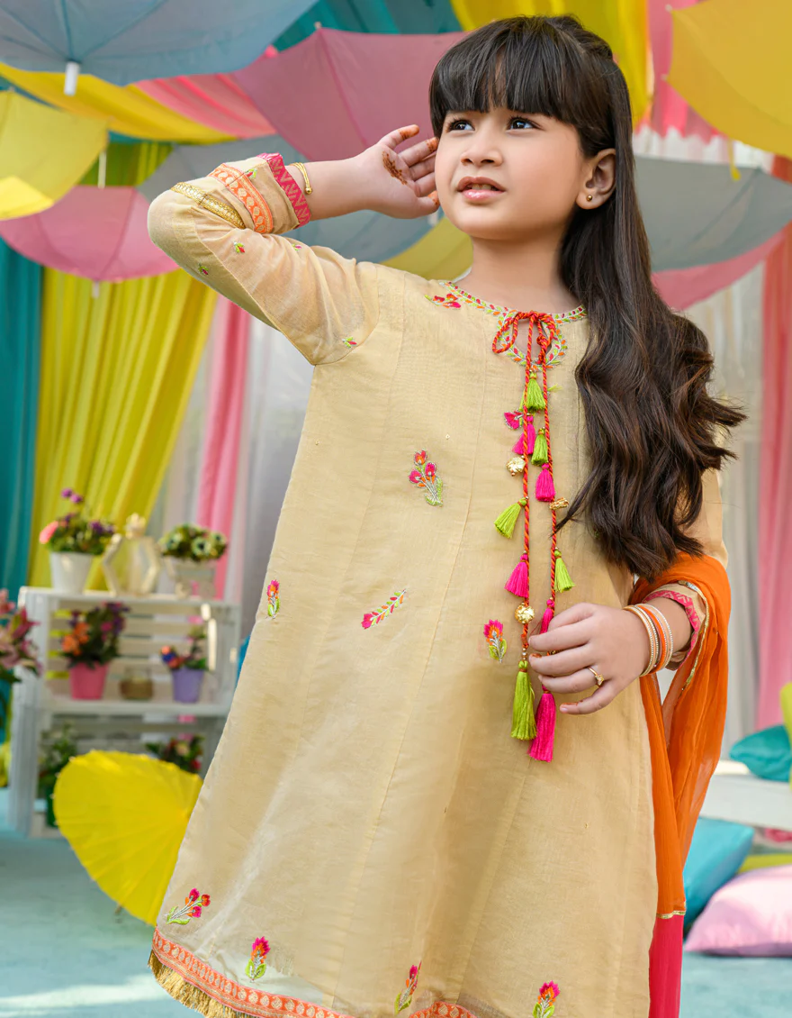GOLD ZARI 3PC STITCHED | JGKL-S-JJGS-US-22-014 FB/FF-293 - Image 4