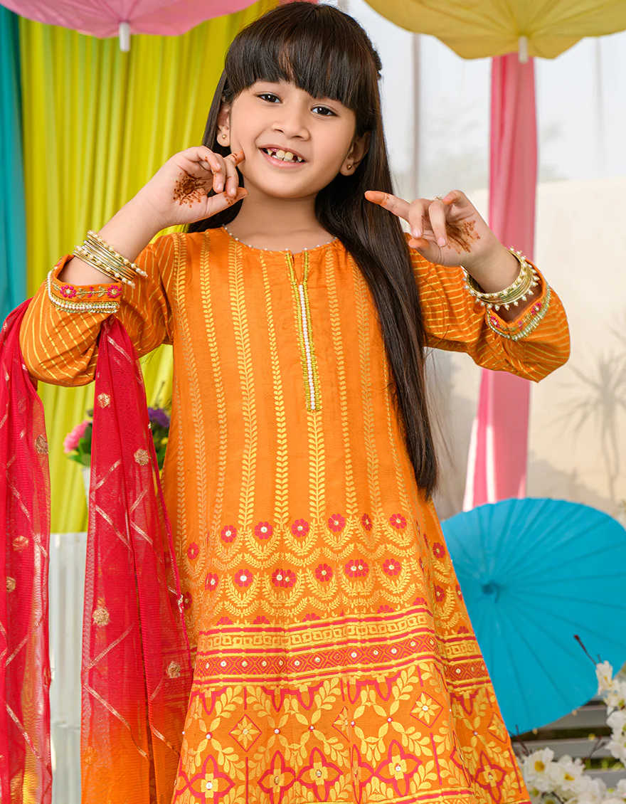 ORANGE COTTON 3PC STITCHED | JGKL-S-JJGS-US-22-018 FB/MF-419 - Image 2
