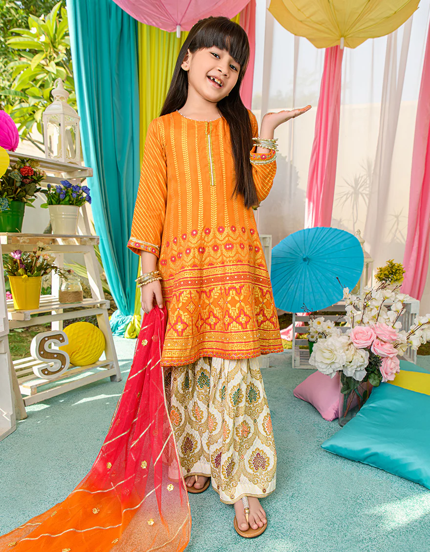 ORANGE COTTON 3PC STITCHED | JGKL-S-JJGS-US-22-018 FB/MF-419 - Image 3
