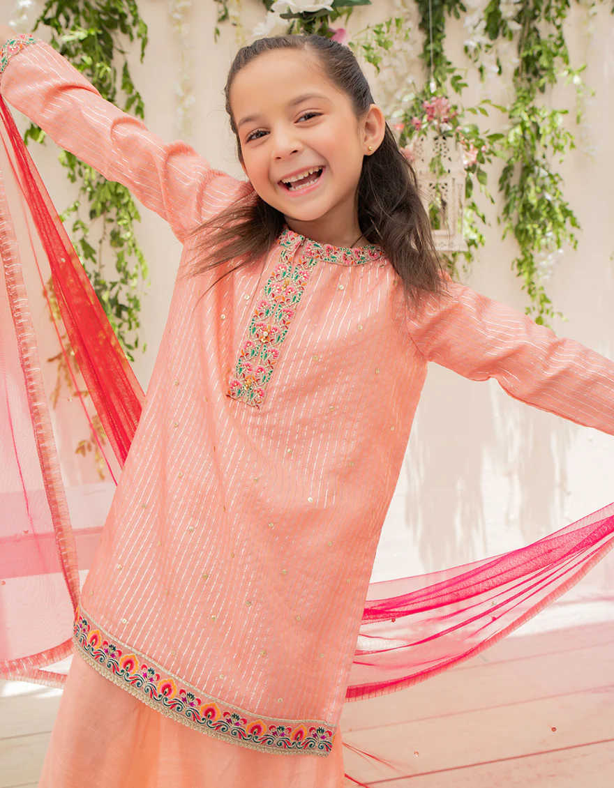 PEACH ZARI 3PC STITCHED | JGKL-S-JJGS-US-22-024 FB/FF-427 - Image 3