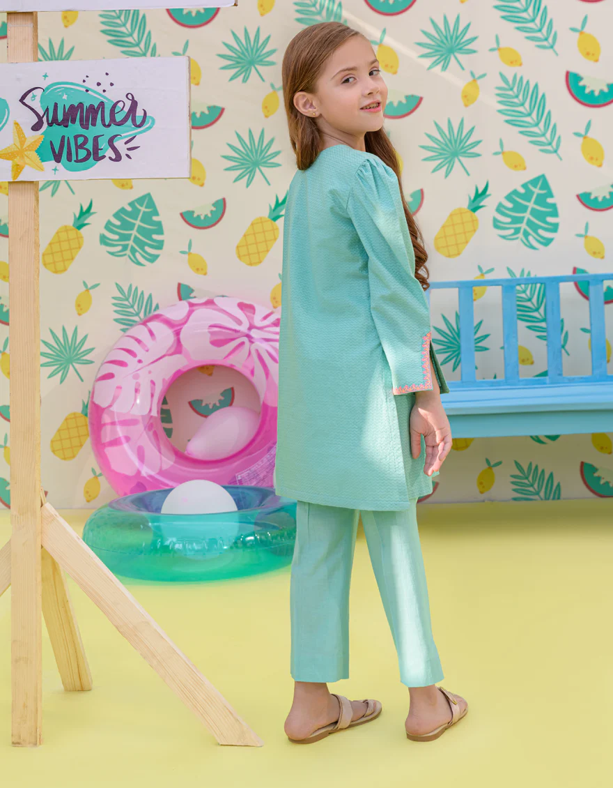 BLUE TEXTURED 2PC STITCHED | JGKL-S-JK2-24-5607 FB/NELYA-02 - Image 2