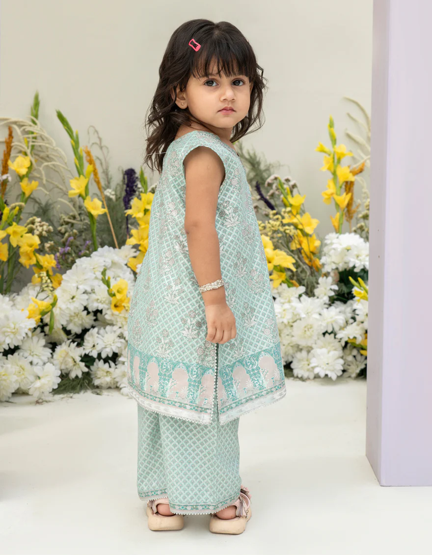 BLUE LAWN 2PC STITCHED | JGKL-S-JK2-24-5635 FB/RANI-I-B-1 - Image 2