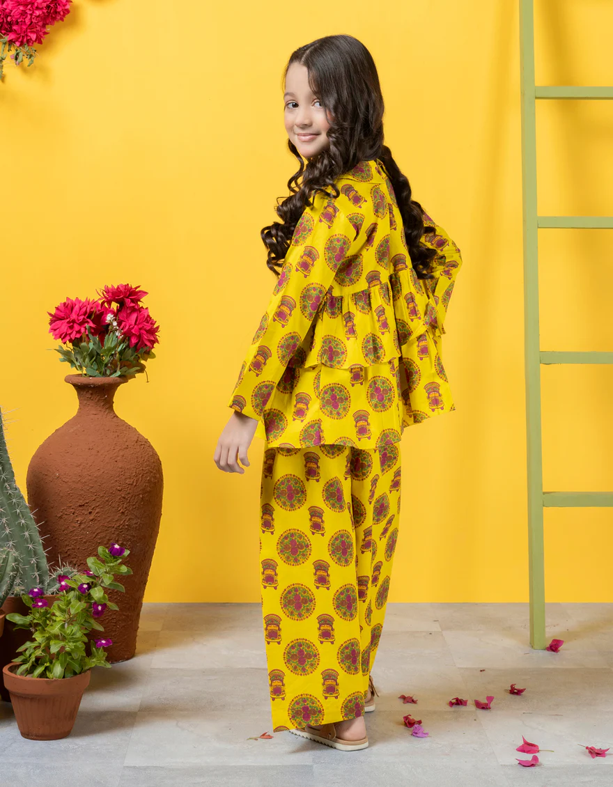 YELLOW LAWN 2PC STITCHED | JGKL-S-JK2-24-5647 FB/ARTSY-01 - Image 2