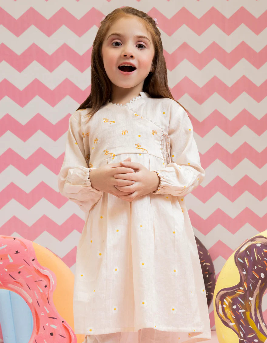 PEACH DOBBY 2PC STITCHED | JGKL-S-JK2-US-22-5610 FB/TEENIC TINY - Image 2
