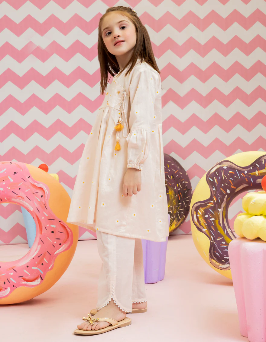 PEACH DOBBY 2PC STITCHED | JGKL-S-JK2-US-22-5610 FB/TEENIC TINY - Image 3