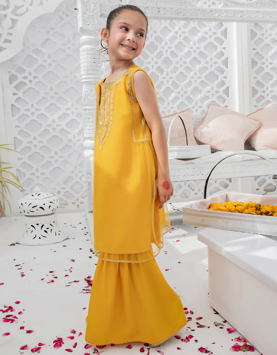 YELLOW NET 2PC STITCHED | JGKL-S-JK2-US-22-5619 FB/YELLOW-512 - Image 2