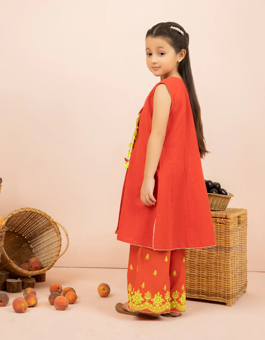 RED TEXTURED 2PC STITCHED | JGKL-S-JK2-US-22-5643 FB/RED-578 - Image 2