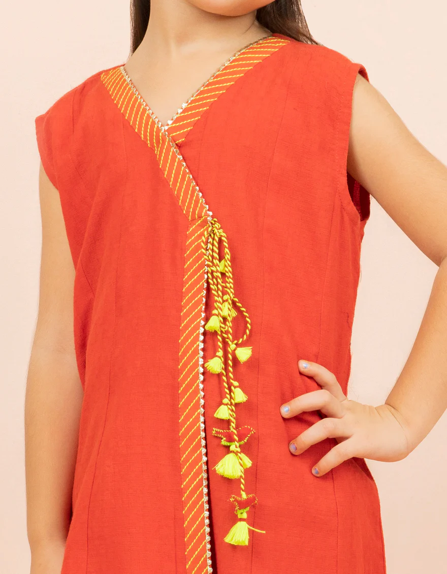 RED TEXTURED 2PC STITCHED | JGKL-S-JK2-US-22-5643 FB/RED-578 - Image 3