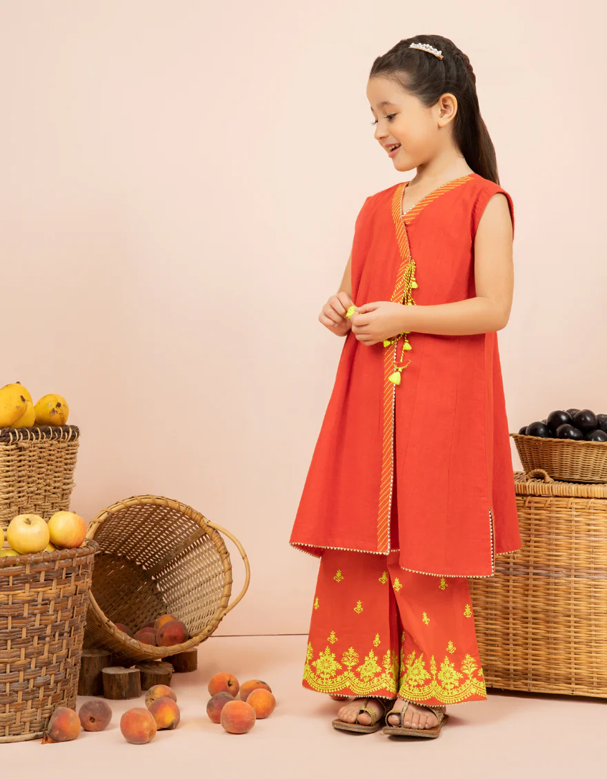 RED TEXTURED 2PC STITCHED | JGKL-S-JK2-US-22-5643 FB/RED-578 - Image 4