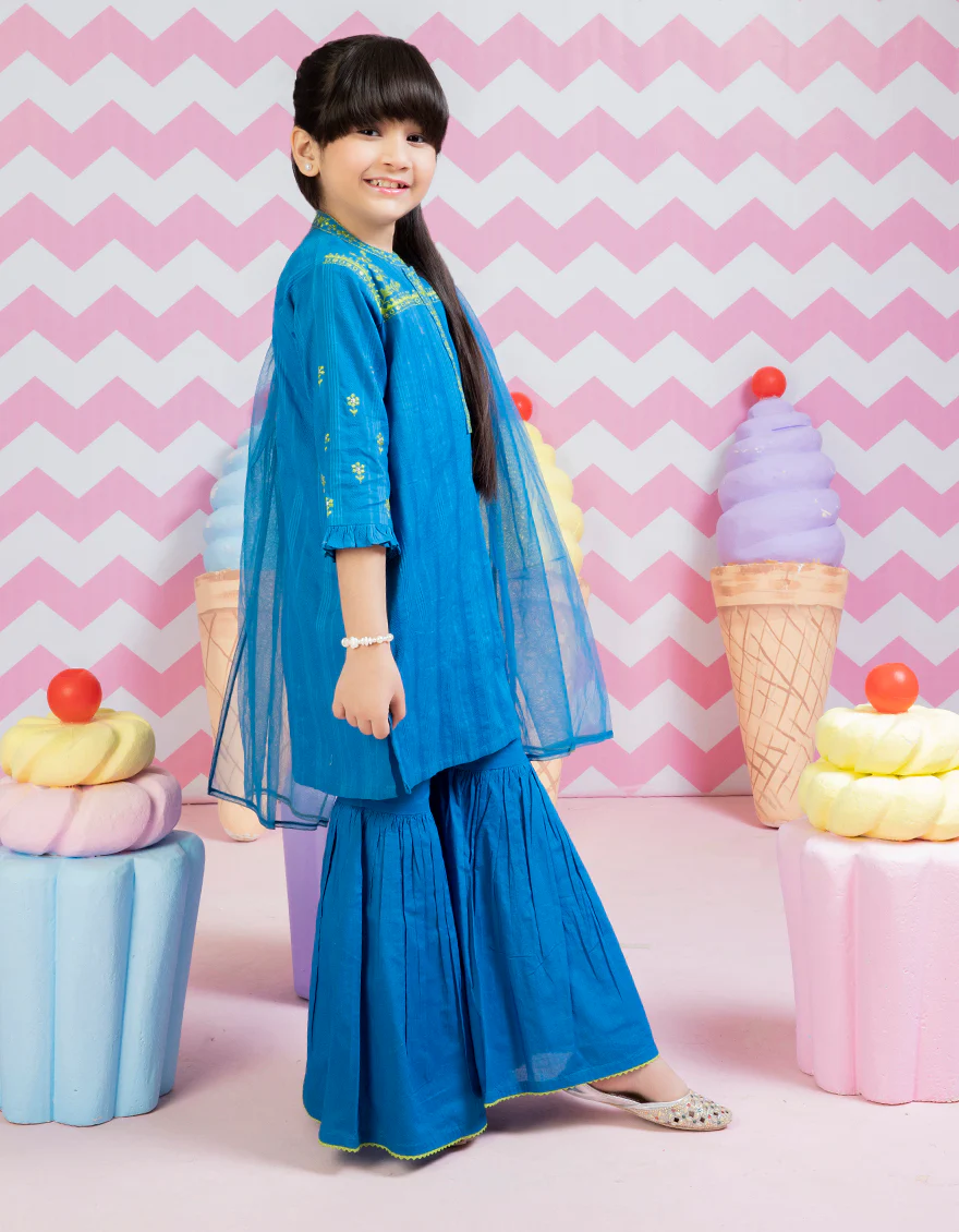 BLUE DOBBY 3PC STITCHED | JGKL-S-US-22-1508 FB/BLUE - Image 3