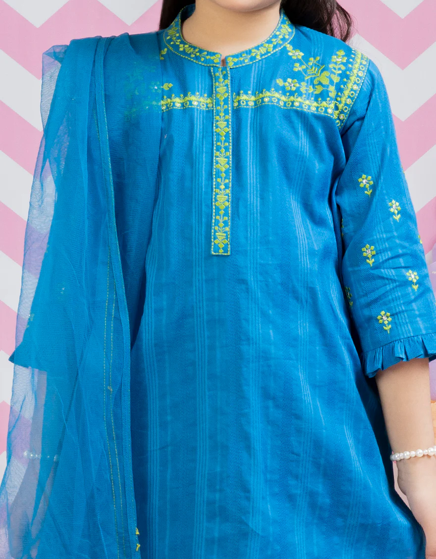 BLUE DOBBY 3PC STITCHED | JGKL-S-US-22-1508 FB/BLUE - Image 4
