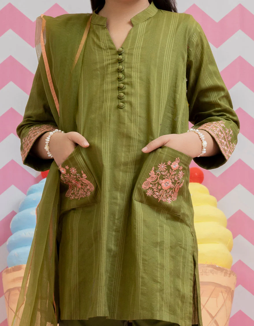 GREEN DOBBY 3PC STITCHED | JGKL-S-US-22-1509 FB/GREEN - Image 3