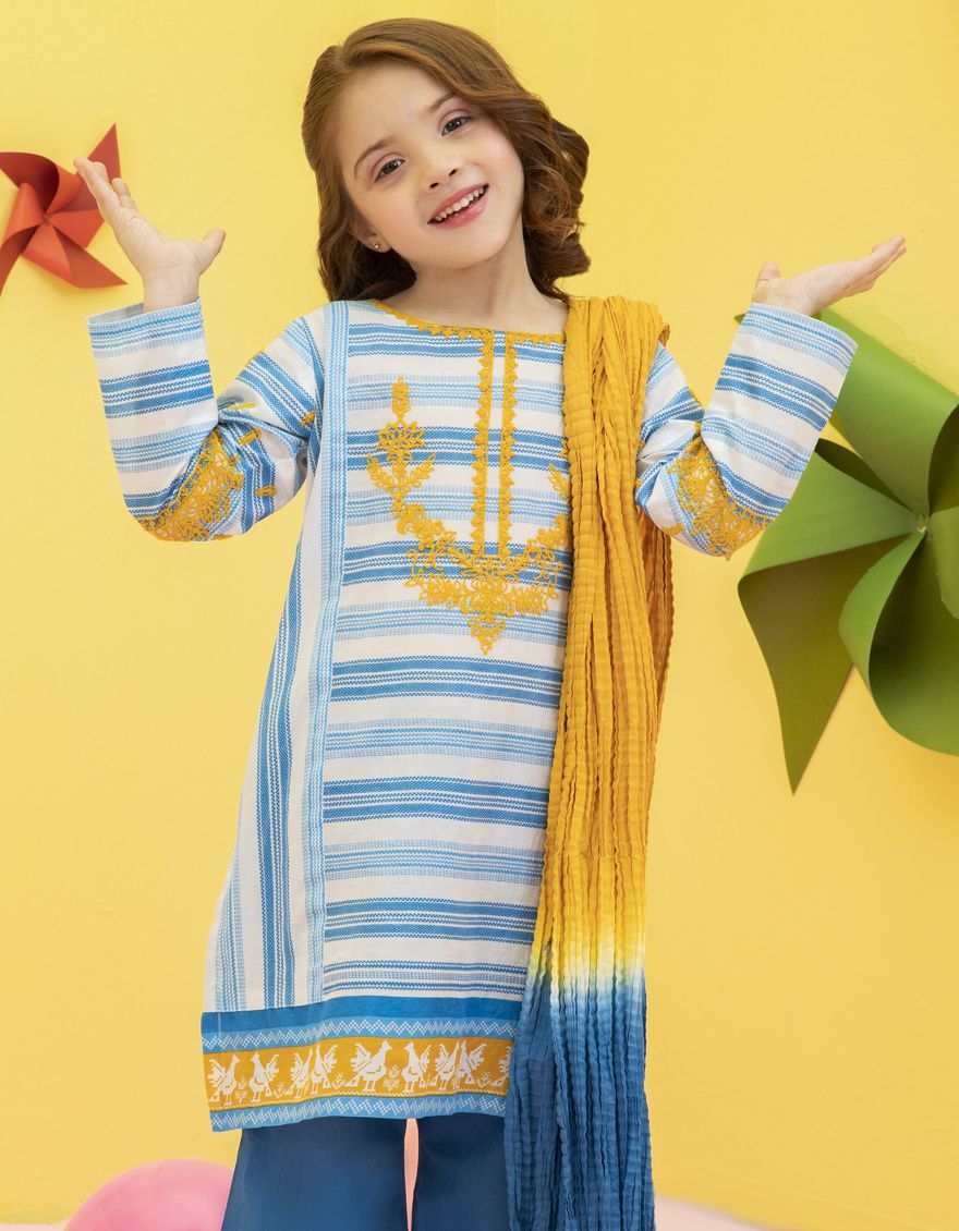 BLUE 3PC STITCHED | JGKL-S-US-22-1517 FB/URAAN - Image 2