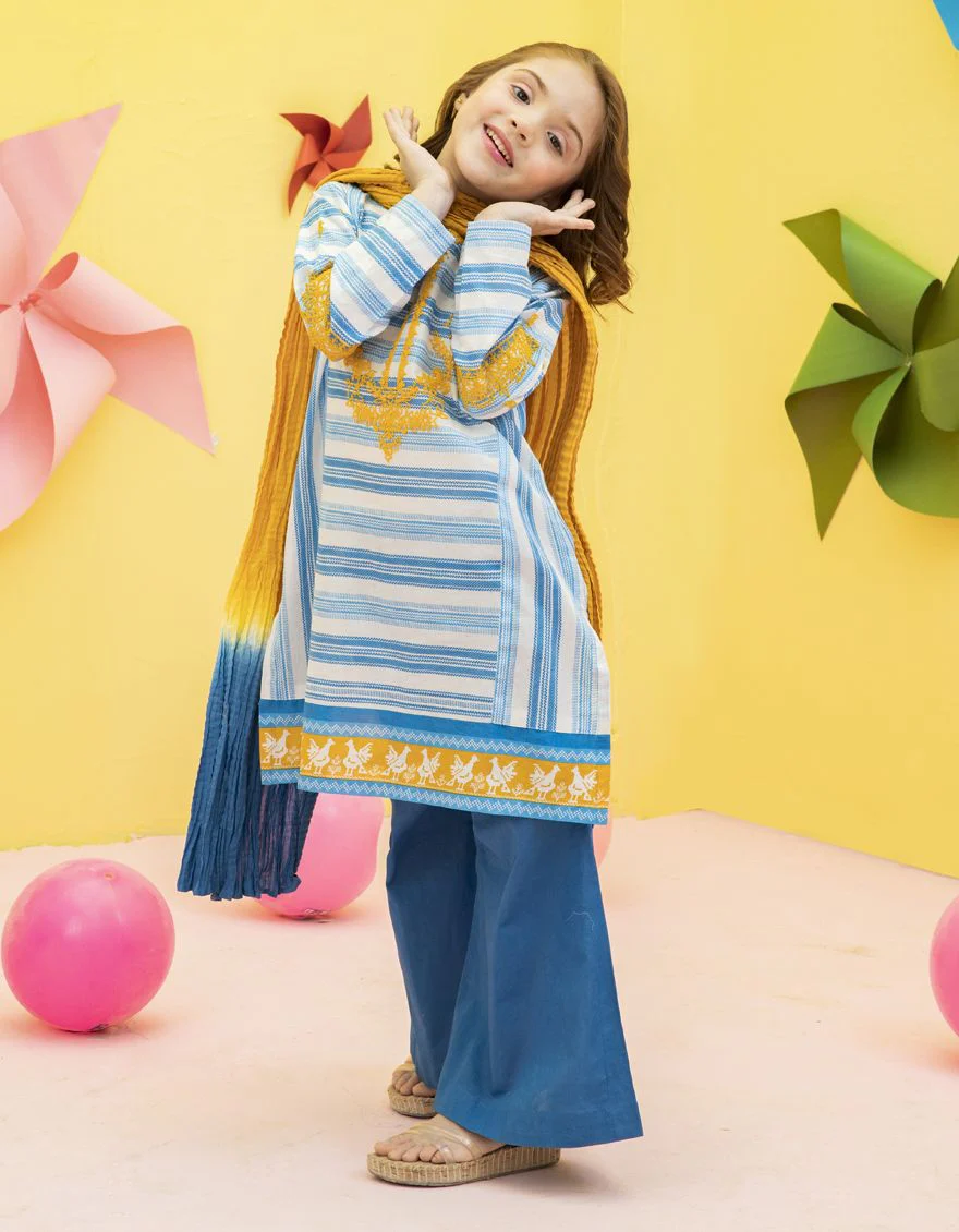 BLUE 3PC STITCHED | JGKL-S-US-22-1517 FB/URAAN - Image 4