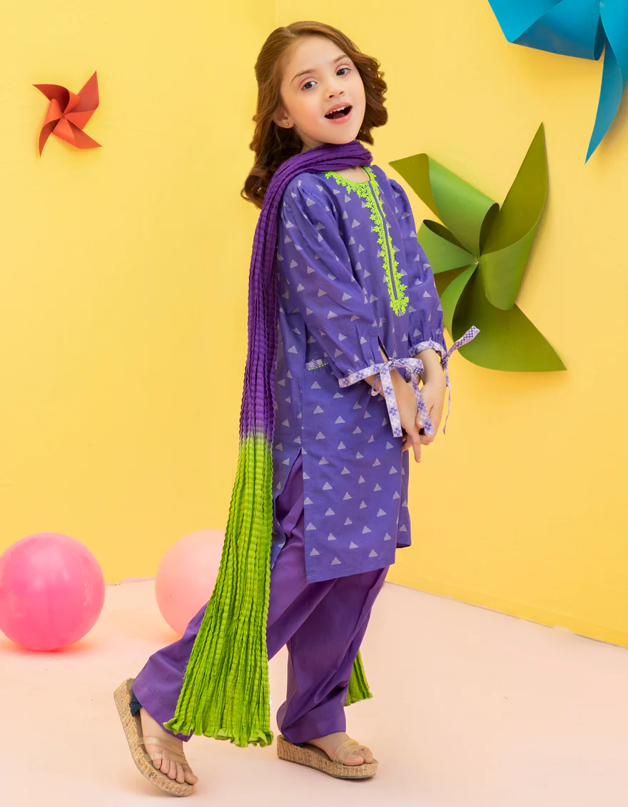 PURPLE LAWN 3PC STITCHED | JGKL-S-US-22-1518 FB/TICON - Image 3