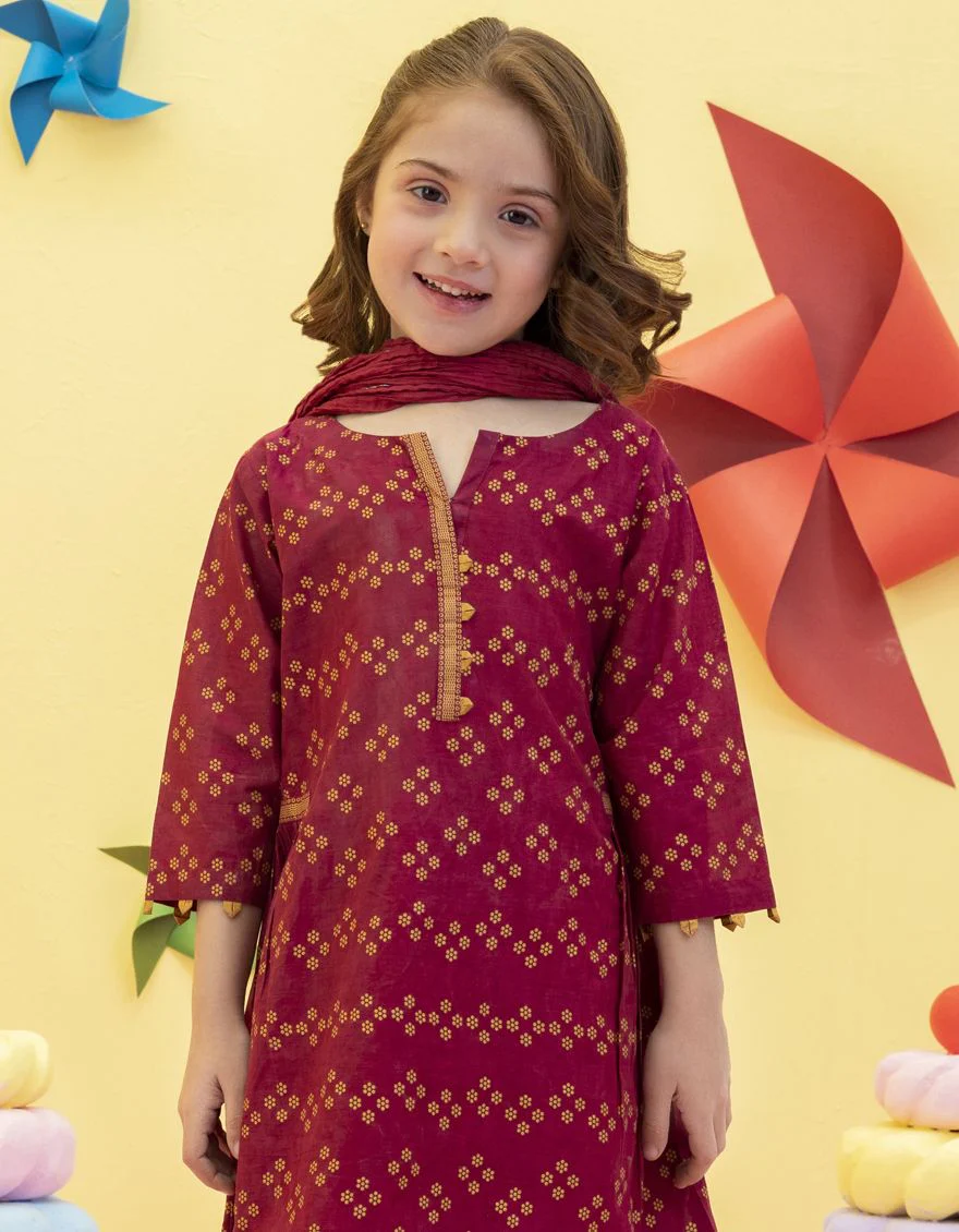MAROON LAWN 3PC STITCHED | JGKL-S-US-22-1522 FB/TALAI - Image 3