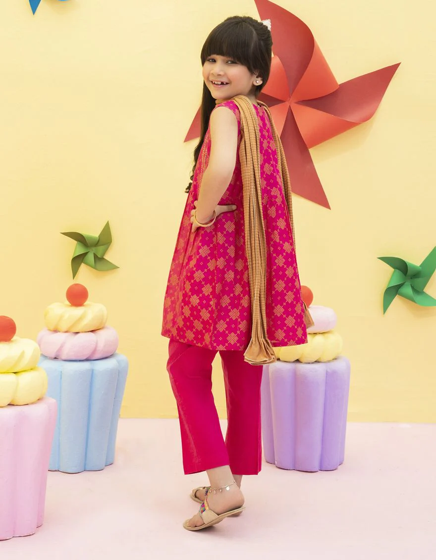 PINK LAWN 3PC STITCHED | JGKL-S-US-22-1524 FB/SUNEHRI - Image 3