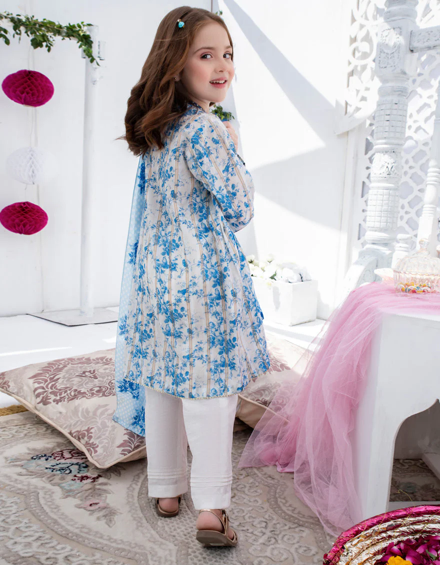 BLUE ZARI 3PC STITCHED | JGKL-S-US-22-1537 FB/GULZAAR - Image 3
