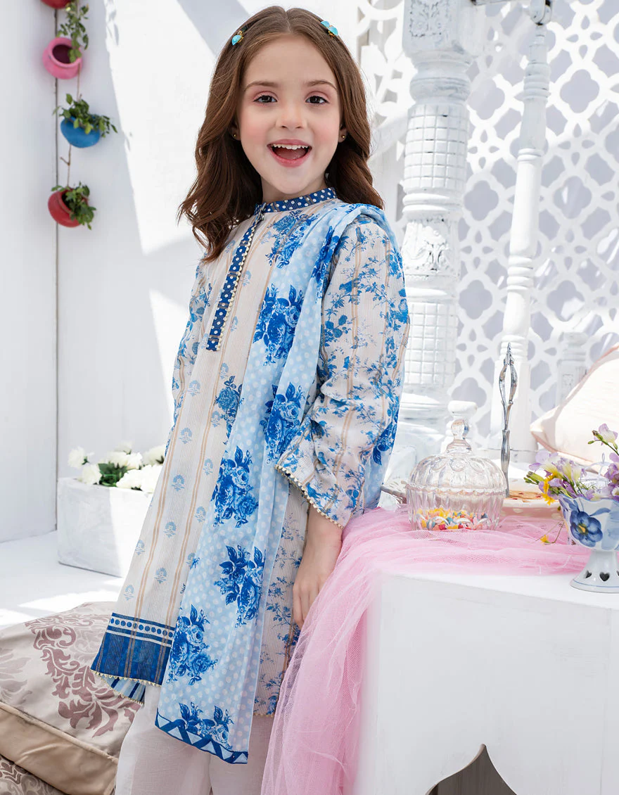 BLUE ZARI 3PC STITCHED | JGKL-S-US-22-1537 FB/GULZAAR - Image 5