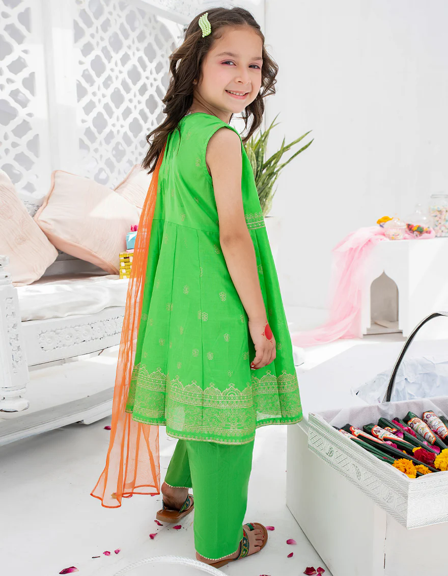 GREEN LAWN 3PC STITCHED | JGKL-S-US-22-1542 FB/FLORAL - Image 2