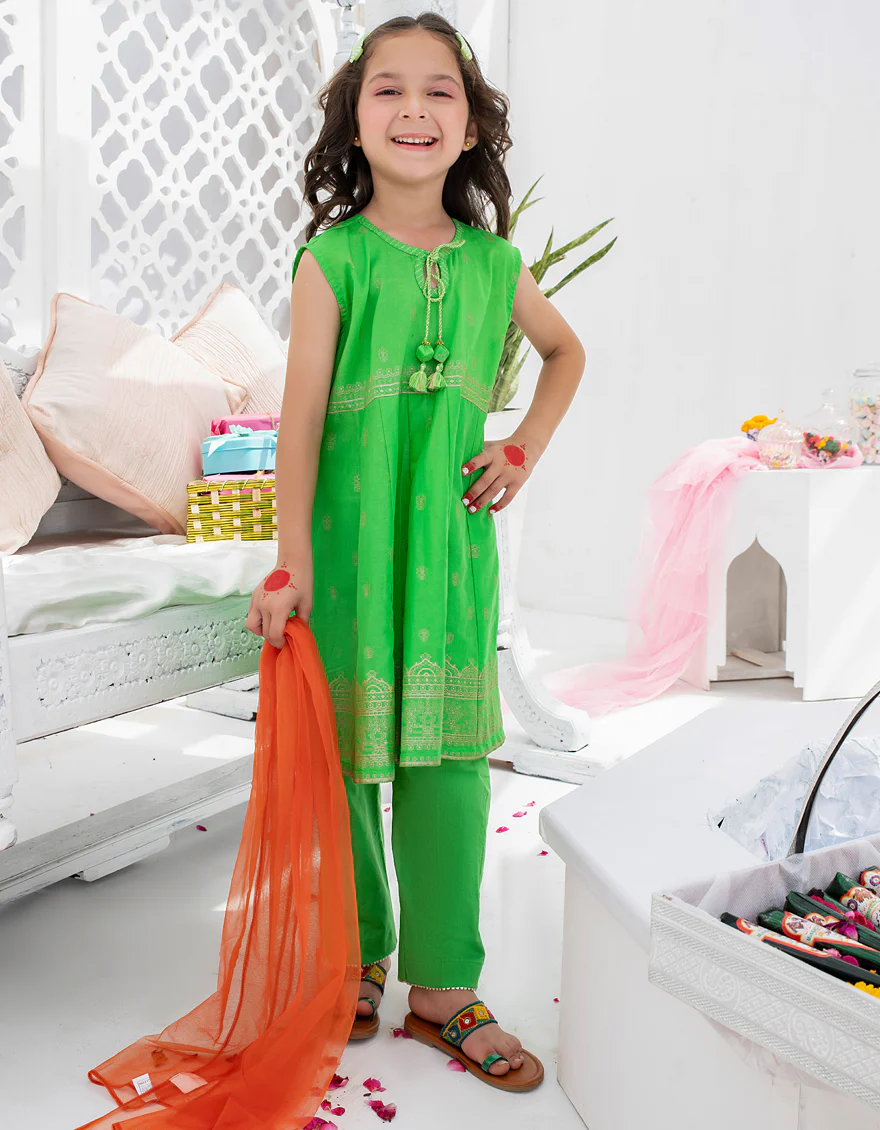 GREEN LAWN 3PC STITCHED | JGKL-S-US-22-1542 FB/FLORAL - Image 3