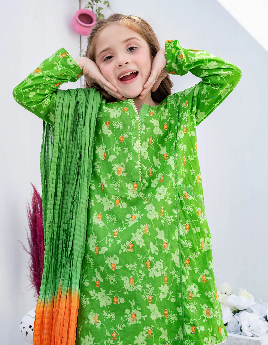 GREEN LAWN 3PC STITCHED | JGKL-S-US-22-1545 FB/BIRDEE CHINTZ - Image 2