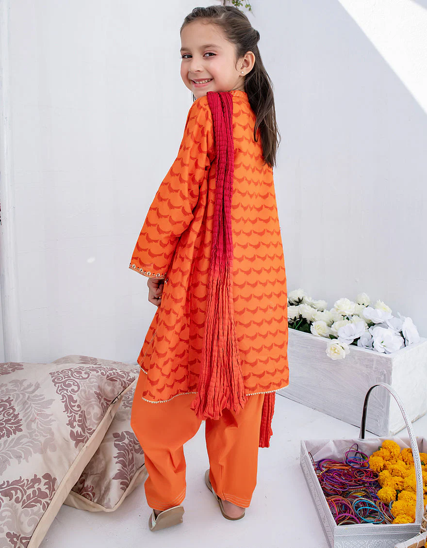 ORANGE LAWN 3PC STITCHED | JGKL-S-US-22-1547 FB/FLIGHT - Image 2