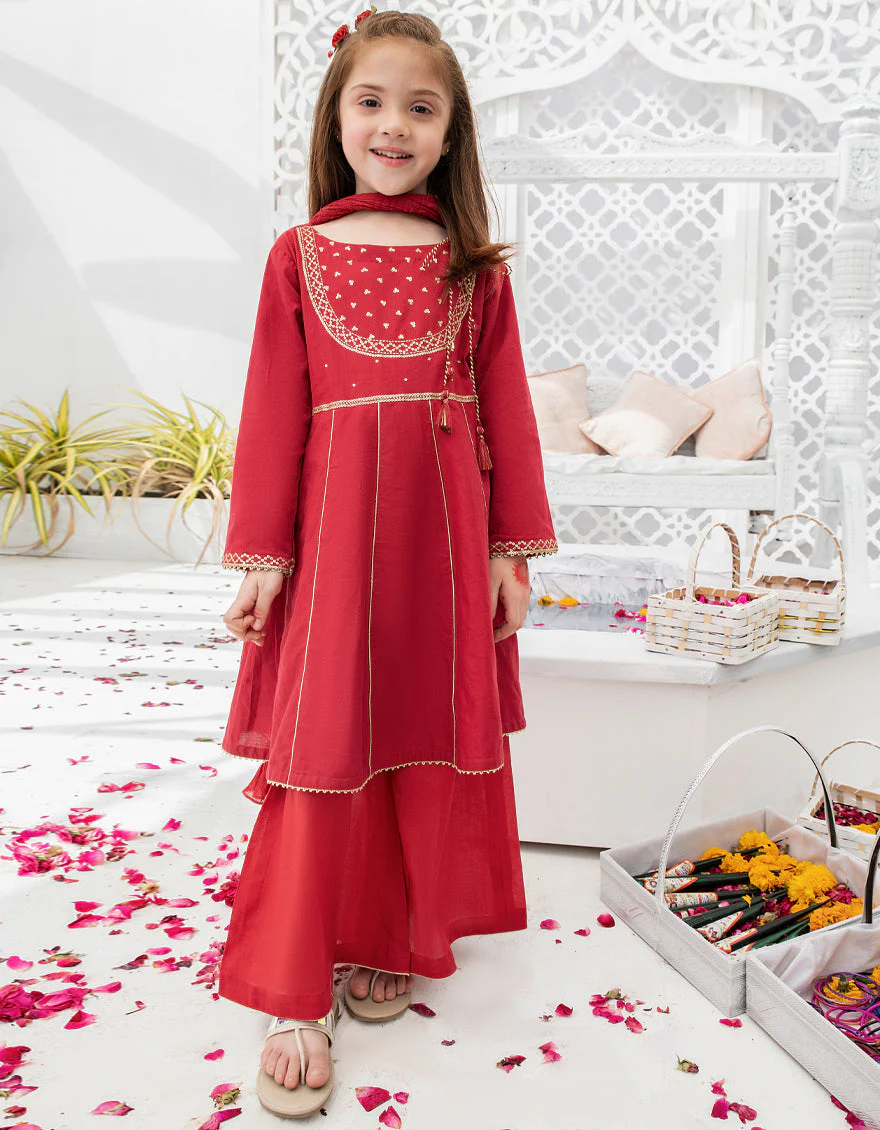 RED LAWN 3PC STITCHED | JGKL-S-US-22-1552 FB/RED - Image 3