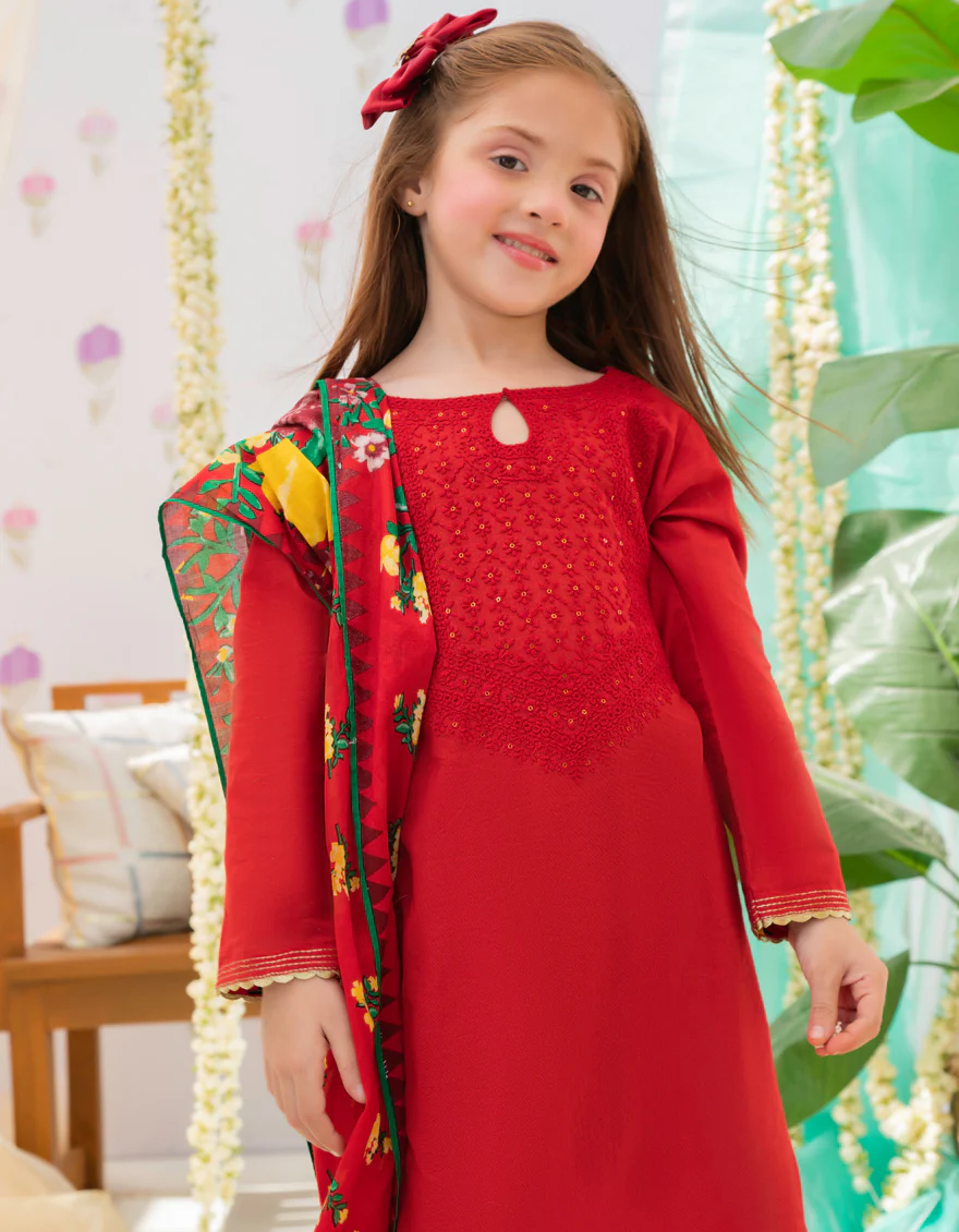 RED LAWN 3PC STITCHED | JGKL-S-US-22-1577 FB/AJDA - Image 4