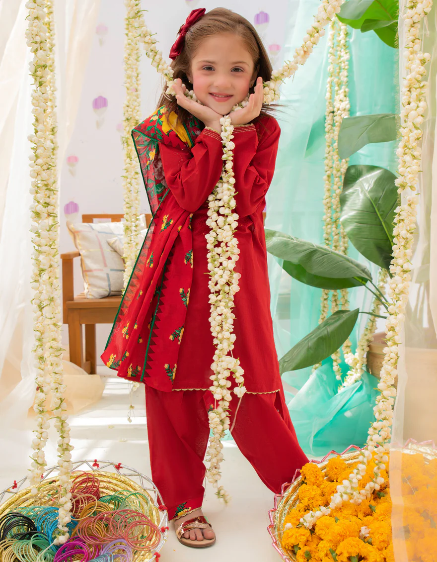 RED LAWN 3PC STITCHED | JGKL-S-US-22-1577 FB/AJDA - Image 5