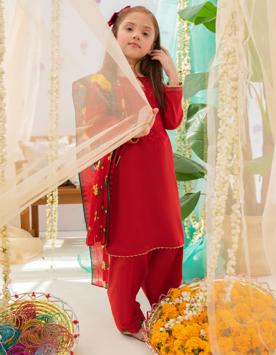 RED LAWN 3PC STITCHED | JGKL-S-US-22-1577 FB/AJDA - Image 6